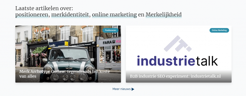 Voorbeeld van content marketing