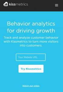 mobile-first voorbeeld: KissMetrics