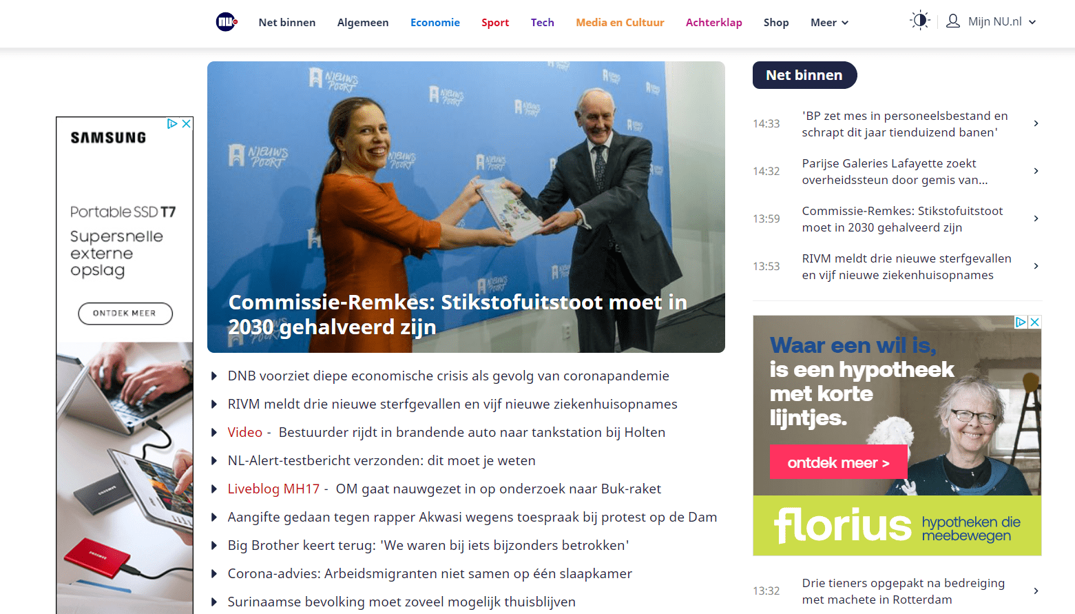 Voorbeeld van Display reclames