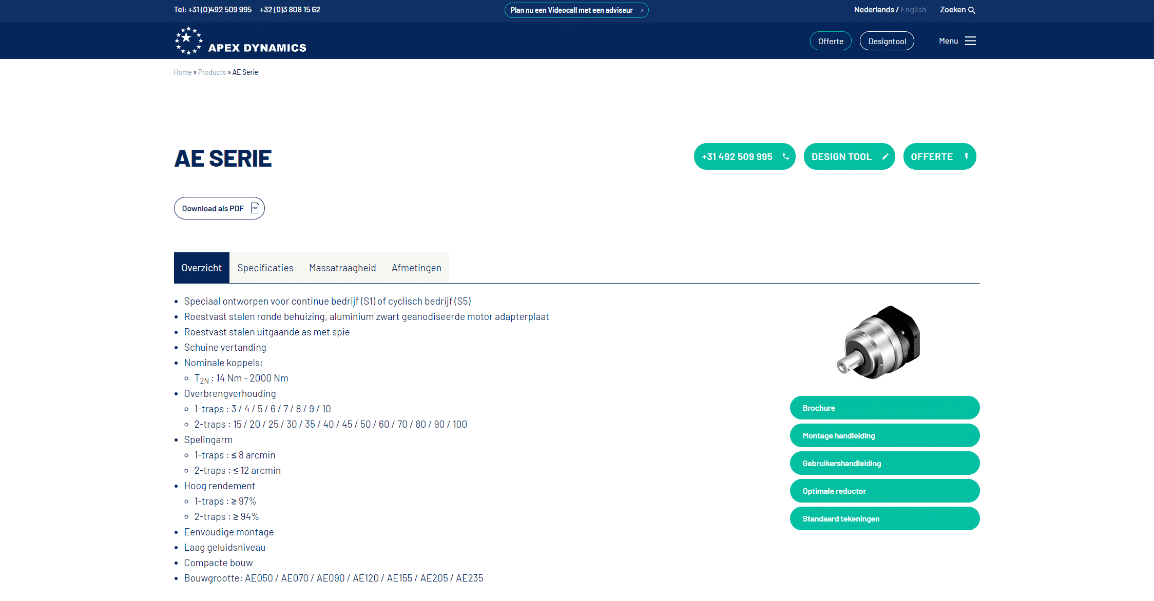 website update producten
