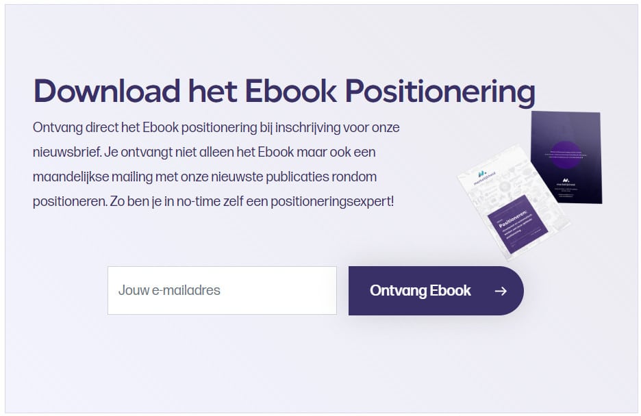 leadgeneratie bedrijven voorbeeld CTA