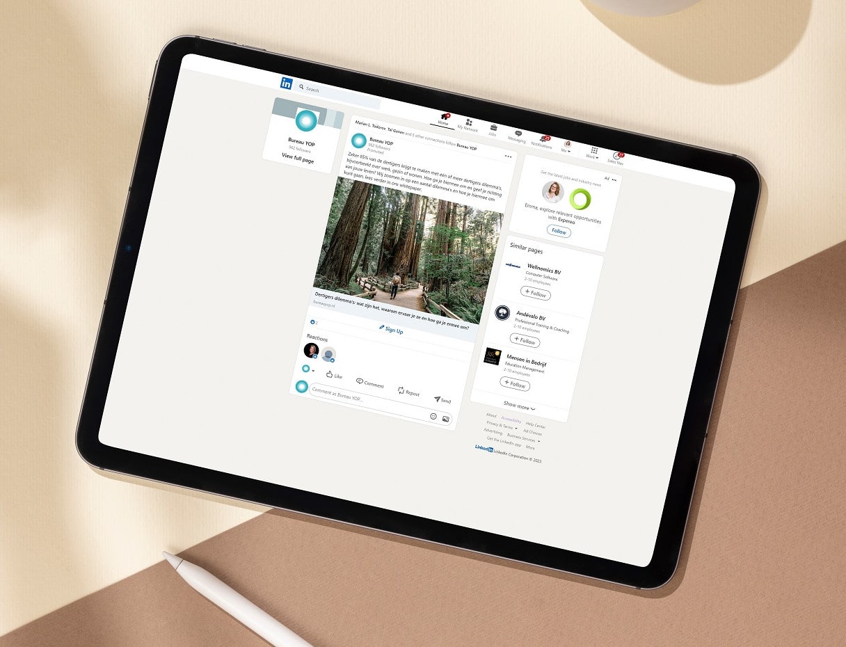 Adverteren op LinkedIn: account based sales ondersteuning in b2b