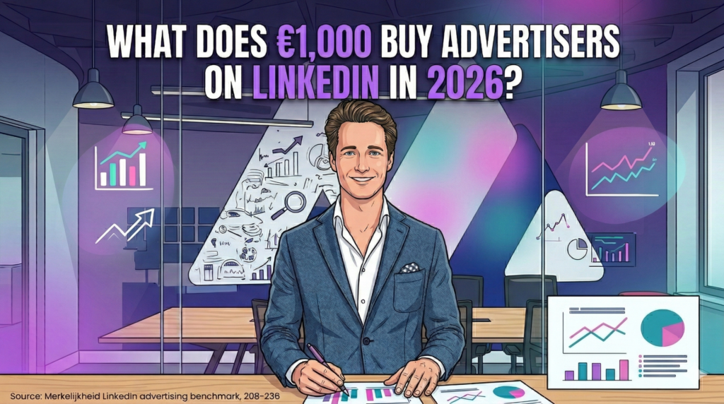 LinkedIn advertising benchmark results header