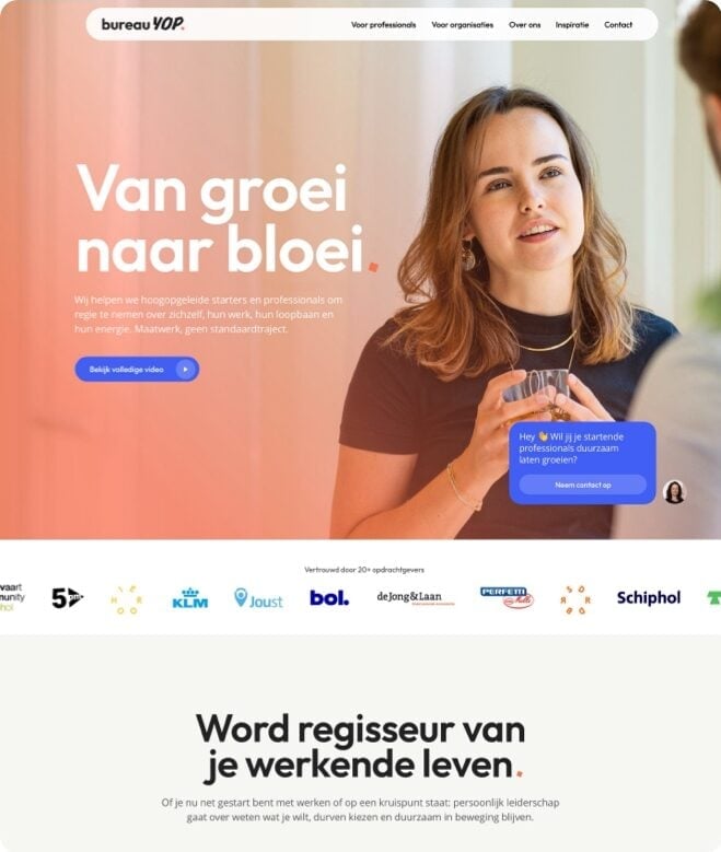 Website design & build voor Bureau YOP