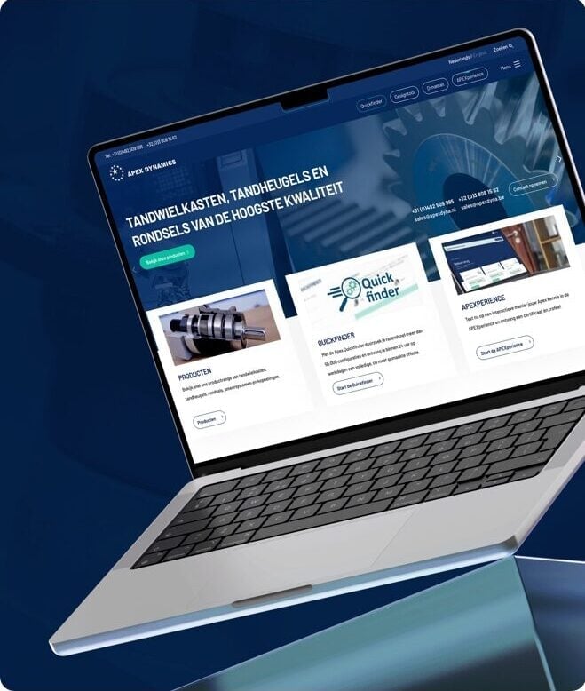 Website design & build voor Apex Dynamics