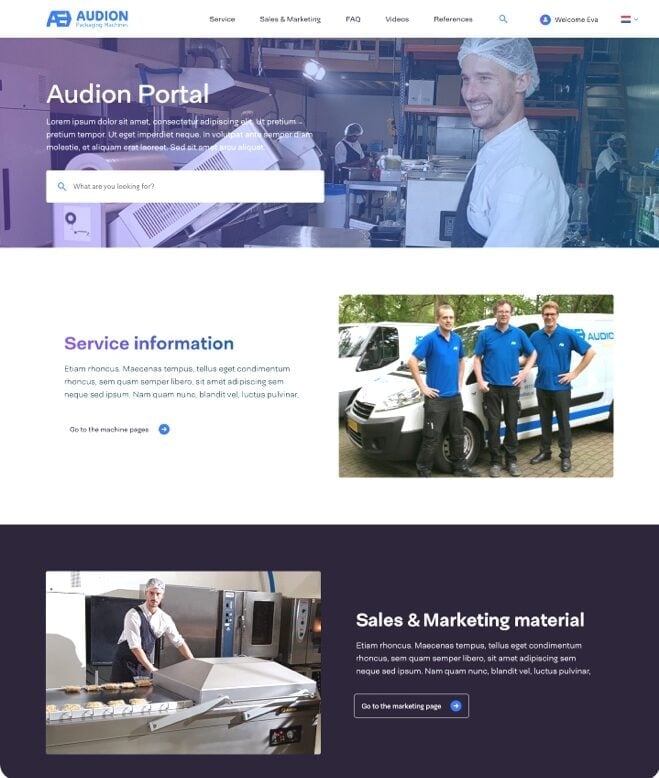 Maatwerk Portal en CRM voor Audion